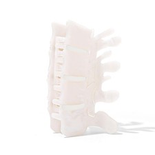 Premium White Acetate Spine Hair Claw Clip  Anatomically Correct Vertebrae D...