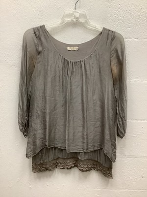 Prontomoda Giusy Tunic Long Sleeve Blouse Size XS 0318-58