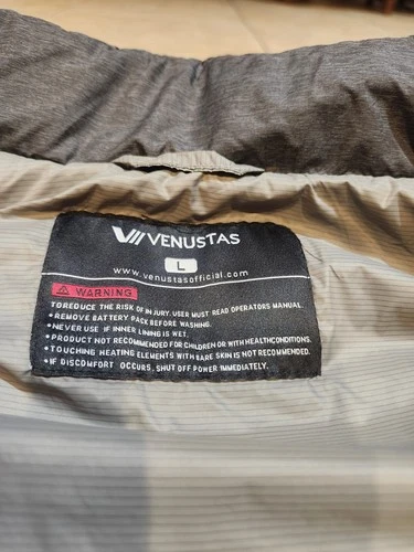 NWT Venustas Heated Puffer Vest Gray Mens Large No Battery image 7