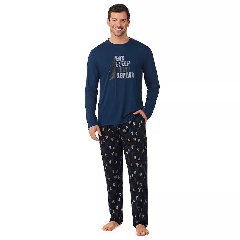 NEW Cuddl Duds Pajama Set Mens Small S Blue Tree Print Eat Sleep Camp Repeat
Opens in a new window o