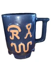Ranch Navy Blue by Frankoma USA Pottery Cattle Brands Coffee Tea Mug