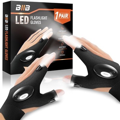 BIIB Geschenke für Männer, LED Handschuhe mit Lichtern zum Angeln Geschenke für Männer, Gadgets