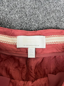 Anthropologie Ett:twa Pants Womens Rose Pink Aubade Tie Waist High Rise Size 2