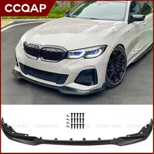 Carbon Fiber Style M Front Bumper Lip For 2019-22 Bmw G20 3 SERIES 330I M340I
