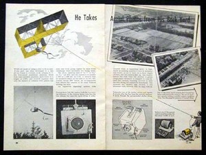 Box Kite takes Aerial Photos Frank Crowell How-To 1946