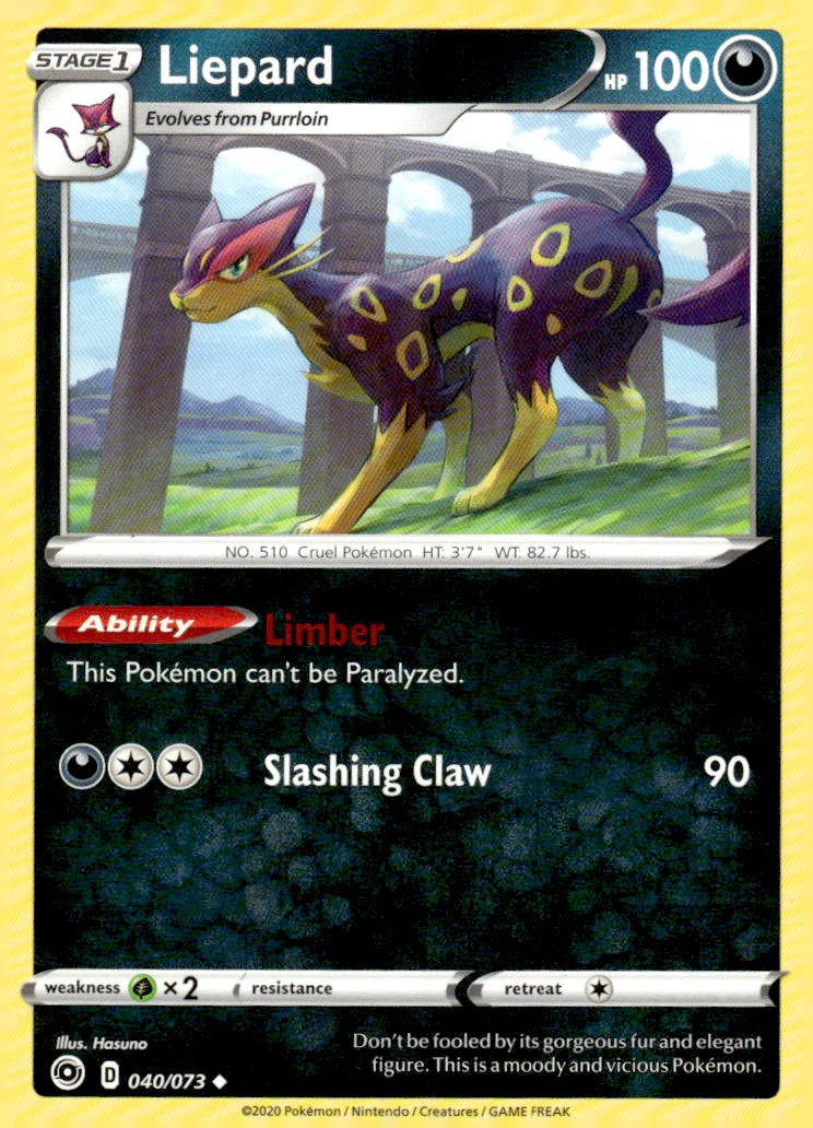 Liepard Uncommon Champion's Path 40/73 NM Hasuno