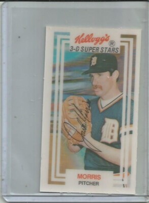 1983 JOHN MORRIS DT # 35 KELLOGG'S 3-D SUPER STARS BREAK SIGNATURE SERIES