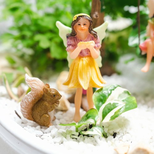 Fairy Garden Accessories Starter Kit with Figurines, Swing Set, Squirrel & 2 Mus - Picture 7 of 10