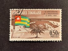 TOGO REPUBLIQUE TOGOLAISE 1963 3RD ANNIVERSARY OF INDEPENDENCE 0.50F BROWN - FU
