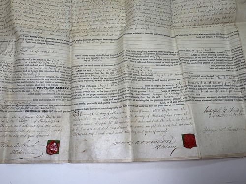 1850s Deed/Indenture On Vellum PHILADELPHIA PA Spring Garden Duane St & Brown St - Picture 6 of 15