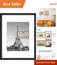 12x16 Rectangular Picture Frame in Black - Ideal Gift for Every Occasion
