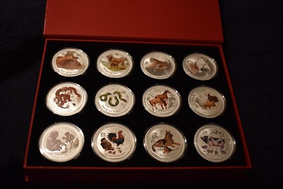 オーストラリアン・ルナー・シルバーコインセット 2019年 2008-2019 Australia Lunar Series II Colored 2oz .999 - .9999