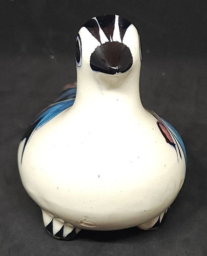 vintage tonala mexican pottery bird dove signed RS Folt Art Glased pottery - Picture 3 of 4