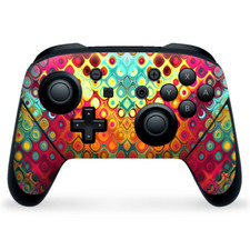Nintendo Switch Pro Controller Skin Decal Vinyl Wrap - Colorful Stained Glass
