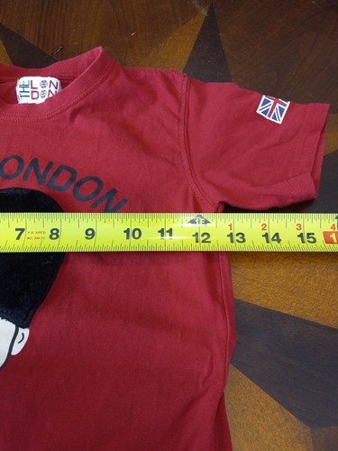 Kids Short Sleeve I Love London Printed T-Shirts 100% Cotton Red Fuzzy - Picture 6 of 8