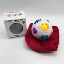 Fidget Cube Sphere Ball Football Puzzle Toy ADHD Autism Therapy Rainbow NEW