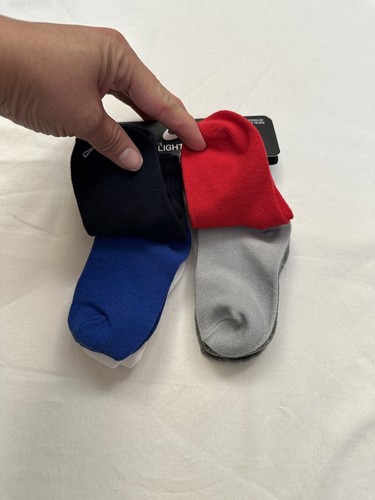 NIKE UNISEX LIGHTWEIGHT ANKLE SOCKS MULTICOLOR KIDS 2-4 YRS 6 PAIRS FREE SHIPPIN - Picture 3 of 8