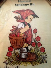 Vtg Hummel Peasant girl Stitchery Kit 8036 Gallery Crafts 1975 incl frame New