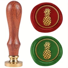 1pc Wax Seal Stamp set Sealing Wax Stamp Solid Brass Head Wood Handle Retro