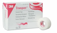 3M Transpore Medical Tape, Plastic 1'' X 10 Yard, Box of 12
