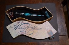 Glass Victorian Rose writing Pen with stand and box