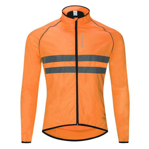 WOSAWE Men Cycling Jacket Reflective Wind Rain Coat Bike Bicycle Gilet High Viz - Picture 13 of 16
