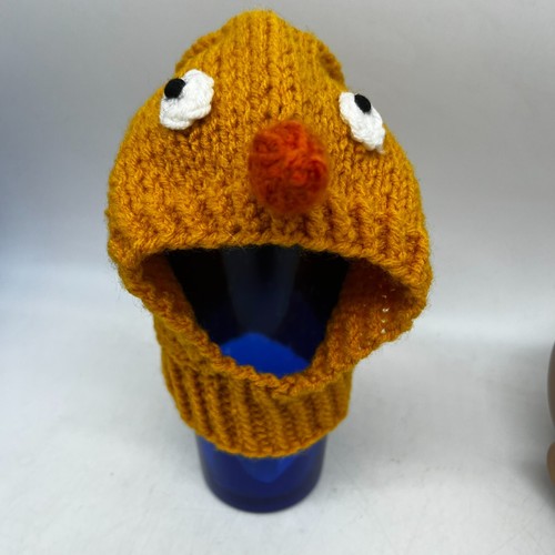 Hand Knitted in USA Chicken One Size Stocking Cap Beanie Hat! - Picture 4 of 5