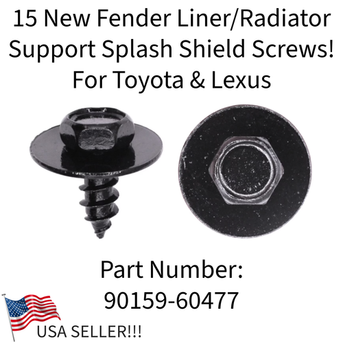 Screws Radiator Support 15 NEW RADIATOR SUPPORT SPLASH SHIELD SCREWS FOR TOYOTA TACOMA CAMRY ...