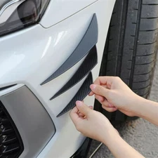 6x Car Front Bumper Canards Diffuser Lip Splitter Fins Carbon Fiber Accessories