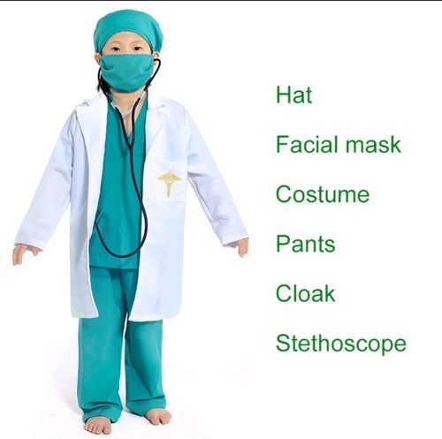 Clean Used 1 Time XXL- Kids Doctor Nurse Custome Boy Girl Show Cosplay Costume