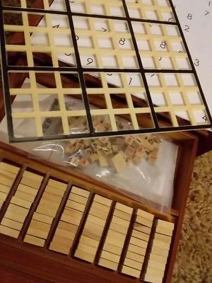 Zone Sudoku Wooden Puzzle Board Game With Drawer Board