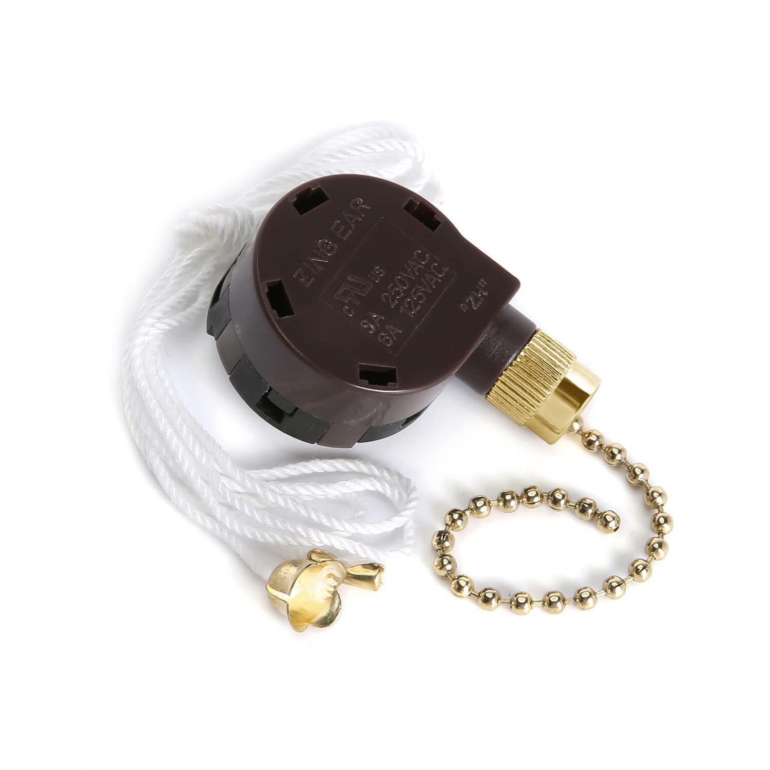 Zing Ear ZE-268S5 4-Speed 5-Wire Ceiling Fan Pull Chain Switch Replacement-image