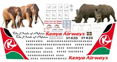 BSmodelle Boeing 787 Kenya Airways  decal 1144