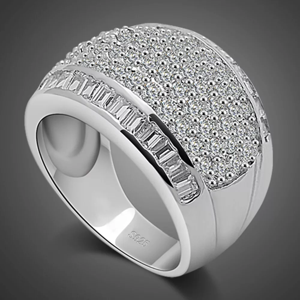 925 sterling silver cubic zirconia rings sale
