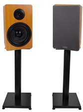Pair Rockville RockShelf 64C Classic 6.5" Home Bookshelf Speakers w/21" Stands