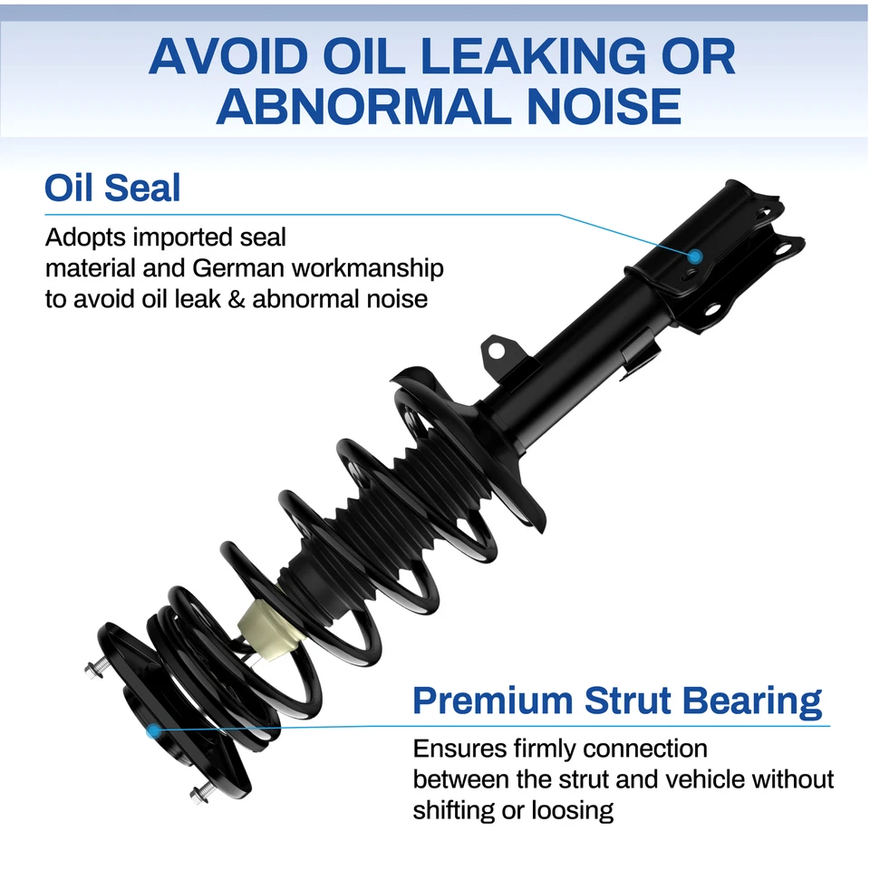 Set 2 Front Complete Struts Shocks For 2003-2008 Toyota Matrix Pontiac Vibe 1.8L - Image 4 of 4