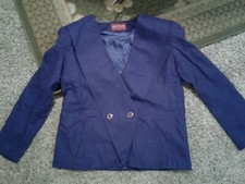 Vintage Sasson Size 6/7 Purple Blazer cb21 