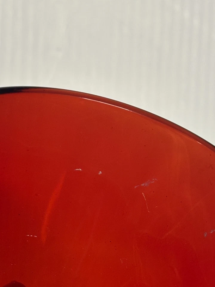 Vintage 1938-1967 MCM Anchor Hocking Royal Ruby Red Glass Creamer & Sugar Set - Image 3 of 4