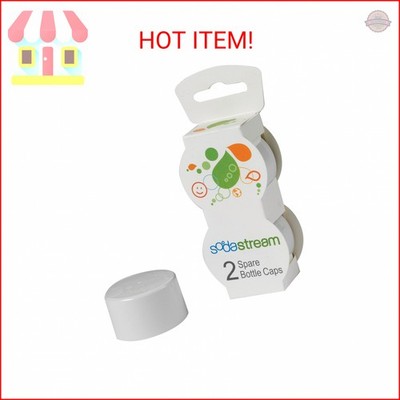SodaStream Bottle Caps, White, 2-Pack