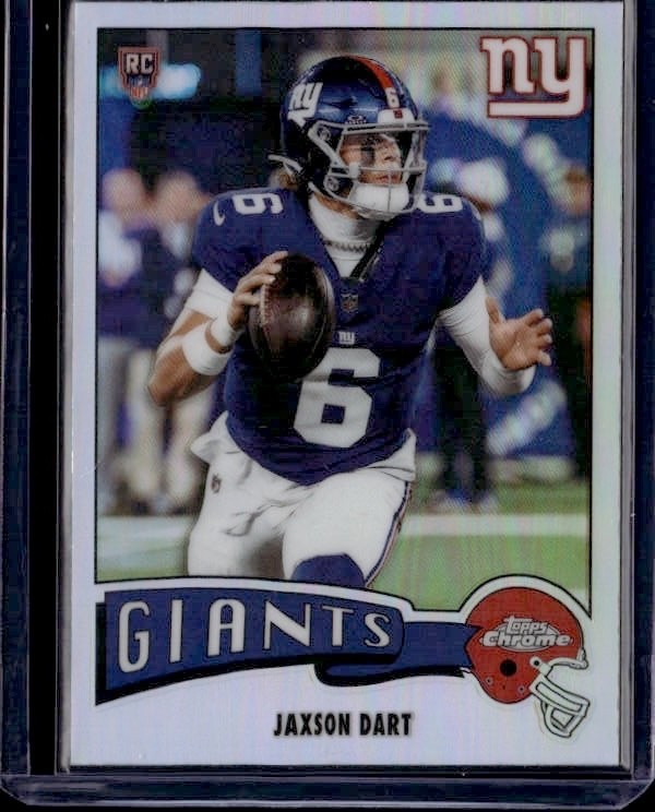 2025 Topps Chrome - Jaxson Dart 1975 Throwback Silver Refractor