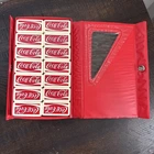 Vintage Coca-Cola Double Six Dominoes Set 28 Resin Tiles Red Vinyl Case Complete