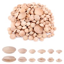 160pcs 6 Sizes Wood Plugs, Screw Hole Plugs Hardwood Button Plugs Screw Caps ...