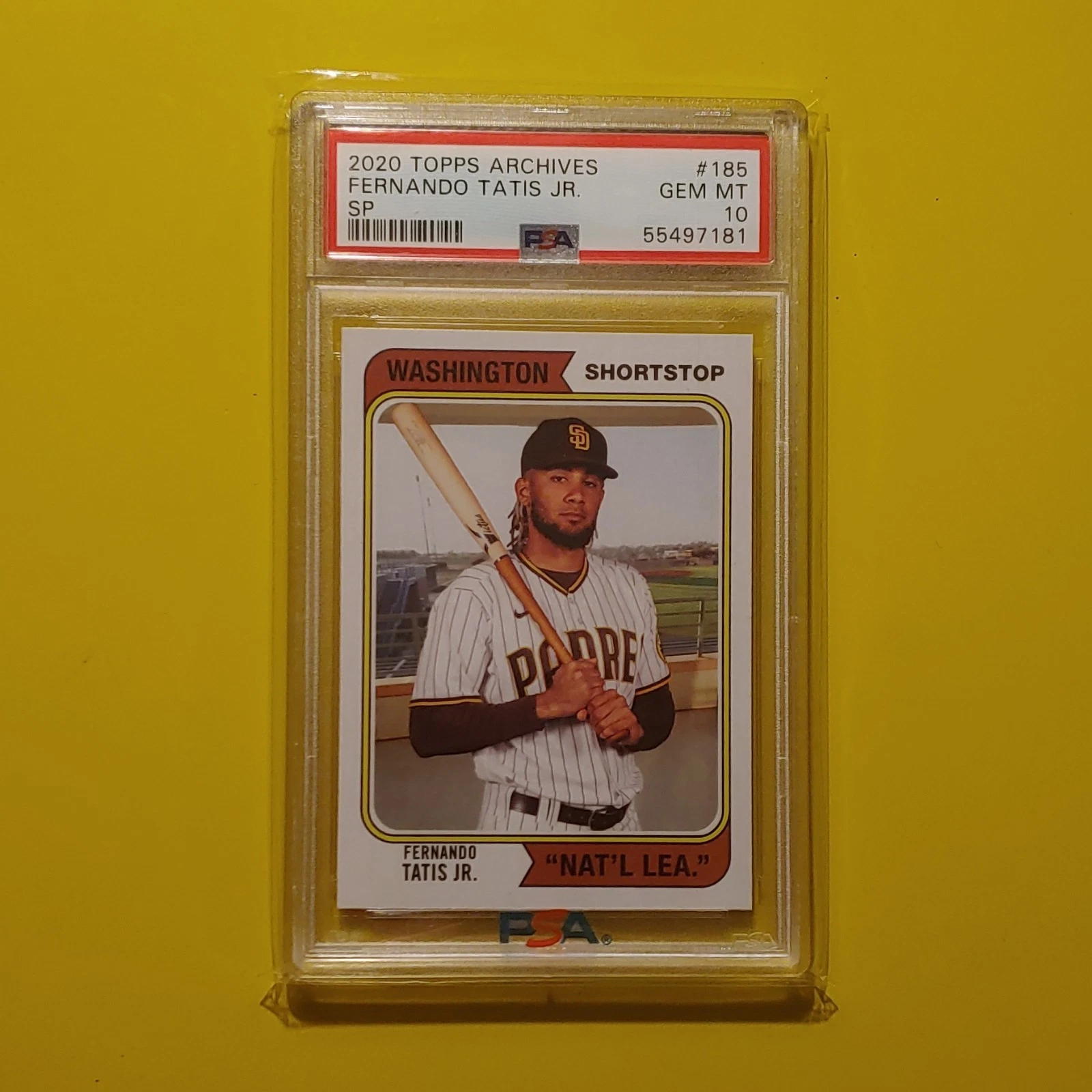 Deal for Topps 2020 Archives 1974 Fernando Tatis Jr. Padres #185 PSA 10 Short Print Base