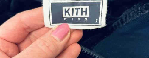 KITH Jogger Jacket Kids Size 7 Blue Velvet White Super Cute😍 Great Condition - Picture 3 of 4