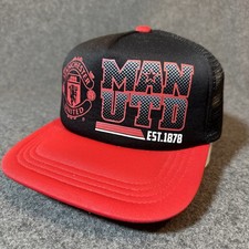 Manchester United Official Mesh Trucker Hat Football UK England Red Black