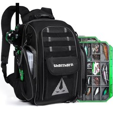 Fishing Backpack 2  3700 Tackle Boxes 40L Waterproof Tackle Backpack with Ro...