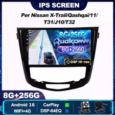 8GB+256GB Per Nissan X-Trail T32 Qashqai J11 T31 J10 Autoradio Android16 CarPlay