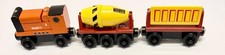 2001 Learning Curve Wooden Thomas Train Rusty with Construction Cars