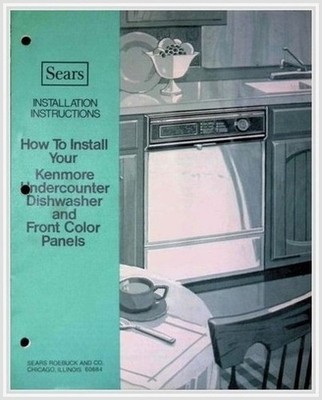Kenmore Dishwasher Installation Manual Sears 92257C Models Listed 1970s