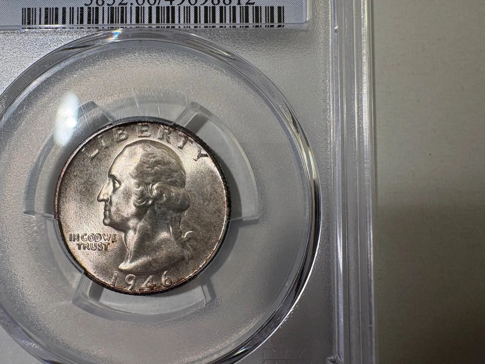 1946 S 25C Washington Quarter PCGS MS66 - Image 2 of 4